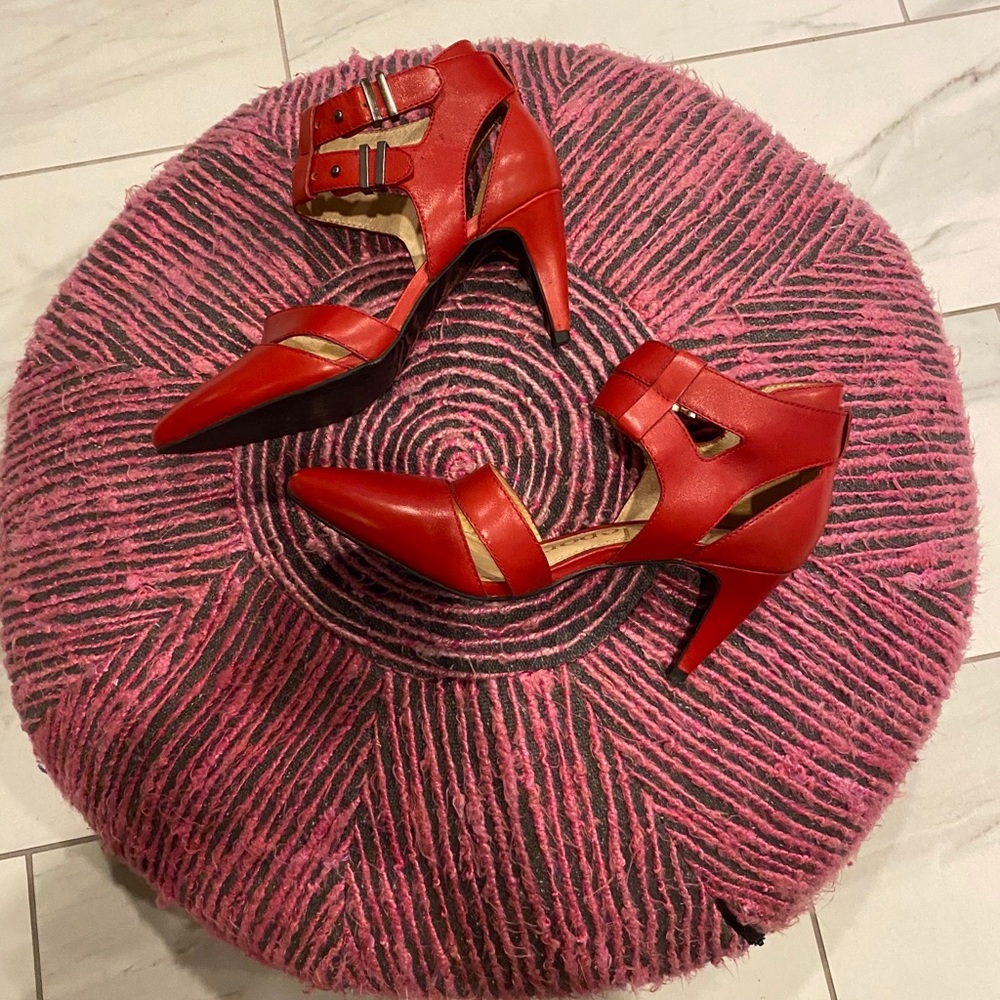 Nanette Lenore red leather sweet revenge pumps